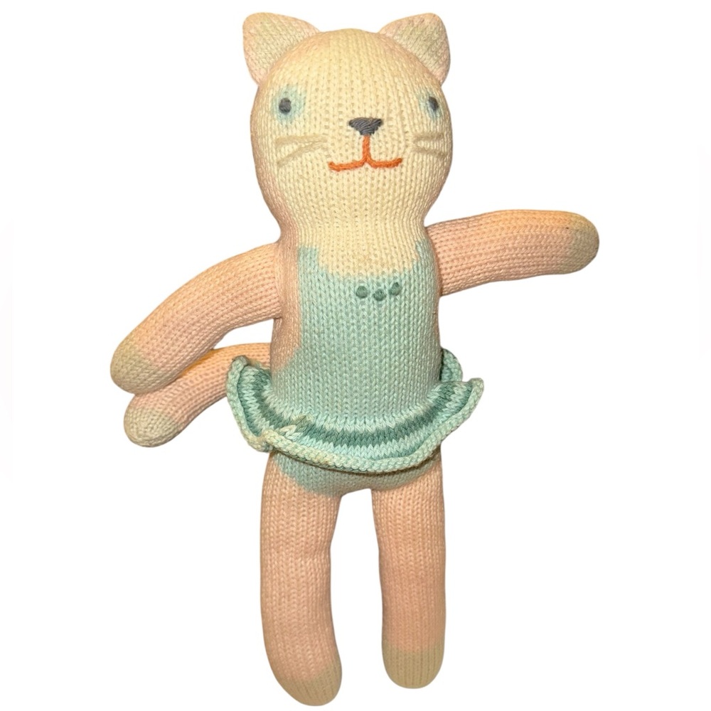 Blabla Kids Splash the Cat Knit Doll – 14” Handcrafted Stuffed Animal